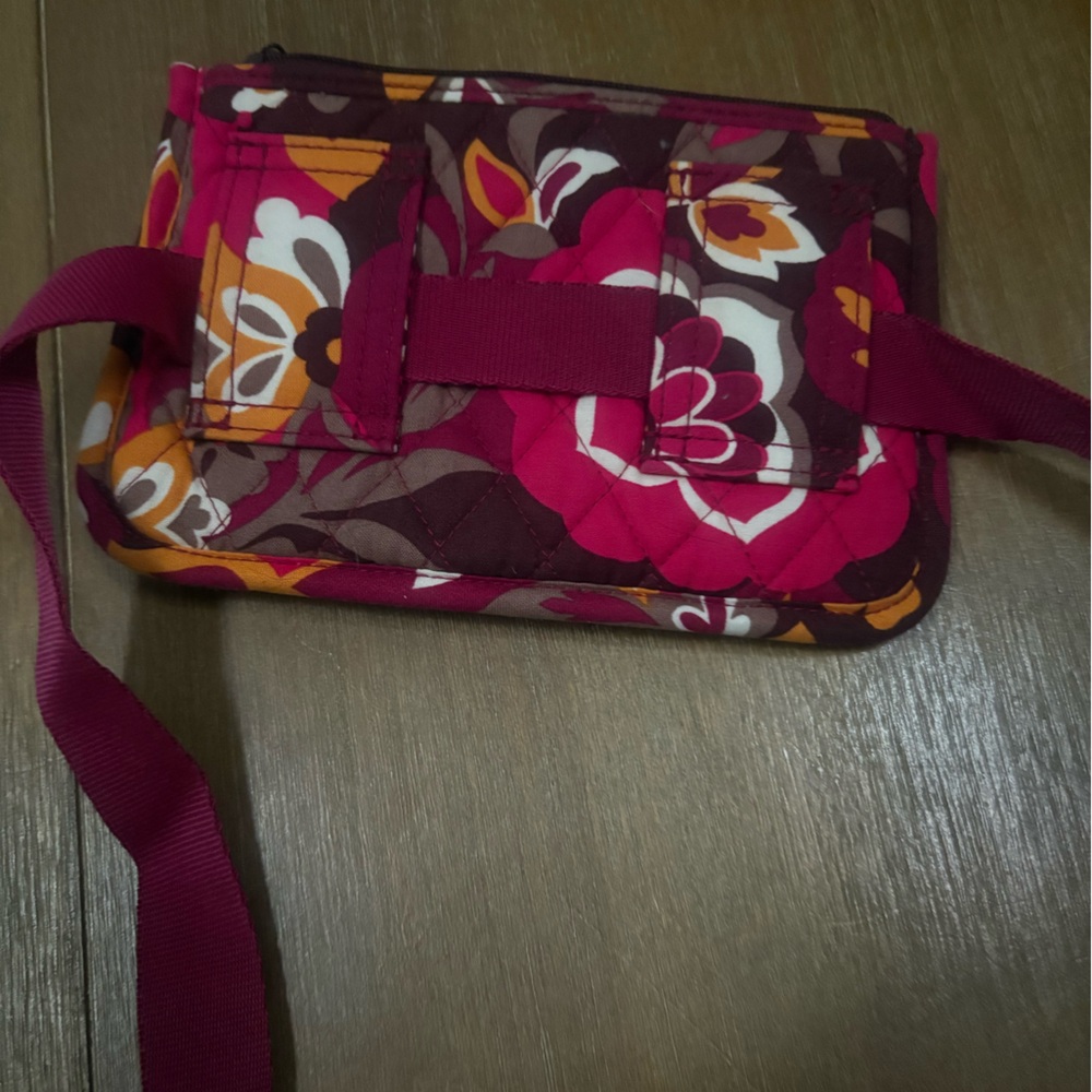 Vera Bradley Floral Belt Bag in Burgundy and Orange - Picture 2 of 7